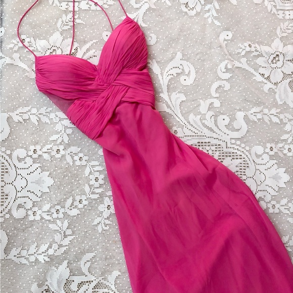 Cache Dresses & Skirts - vintage Y2K 100% silk pink cache dress!